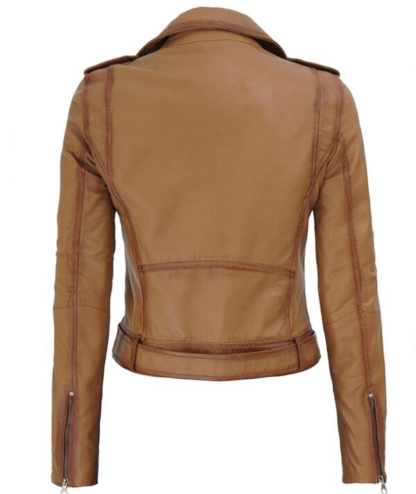 Asymmetrical Slim Fit Leather Jacket