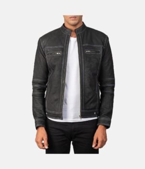Men's Black Leather Jacket