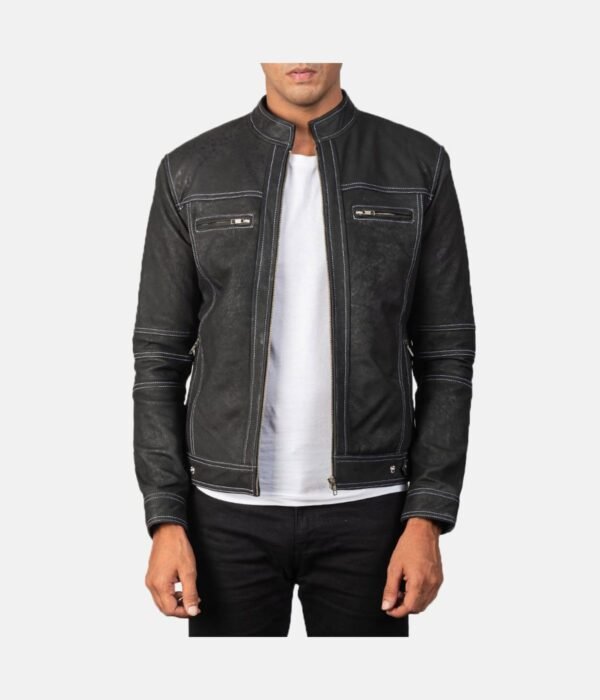 Men's Black Leather Jacket