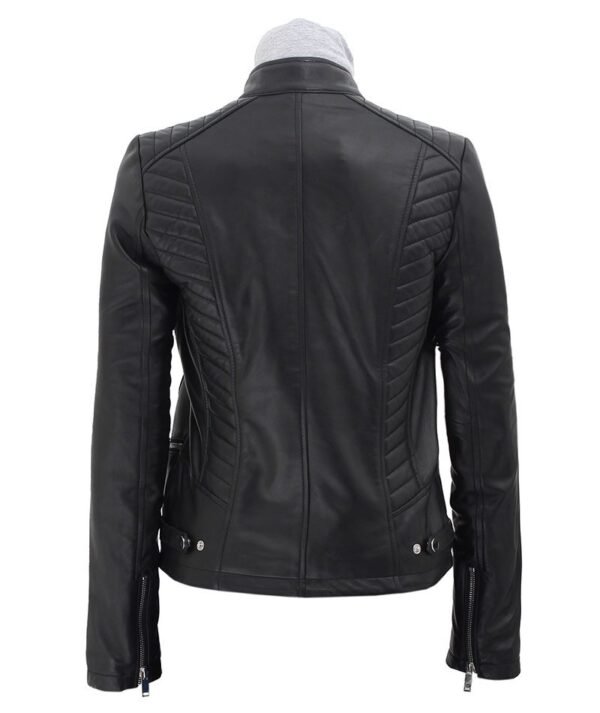 Black Quilted Leather Jacket